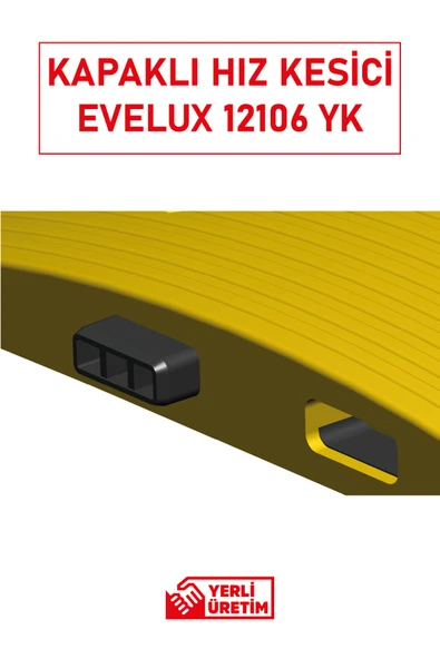 Evelux 12106 YK Kauçuk Şaseli Yol Kasisi + Kapak | Kapaklı Reflektörlü Hız Kesici - Resim 2