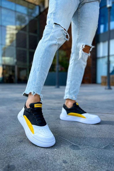 CH115 - CBT Literide Erkek Ayakkabı BEYAZ/SARI/SIYAH - Resim 2