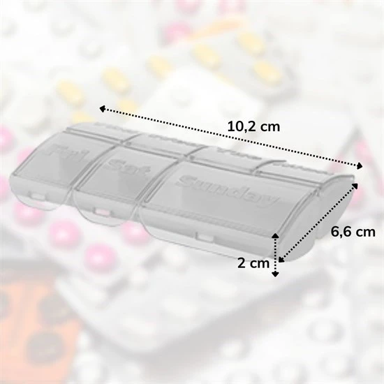 BUFFER® Haftalık 7 Bölmeli İlaç Saklama ve Hatırlatma Kutusu - 3