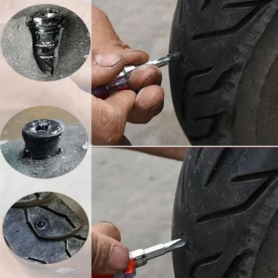 BUFFER® 10 Adet Çok Amaçlı Kolay Kullanılabilir Araba Lastiği Tamir Kauçuğu - 5