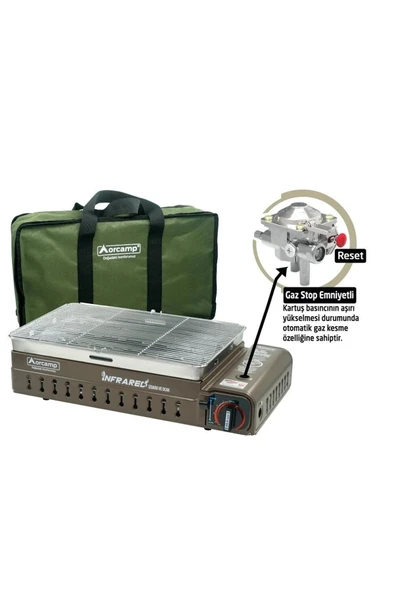 Orcamp Portatif Kamp Ocak Izgara Çantalı - Bej - Resim 2