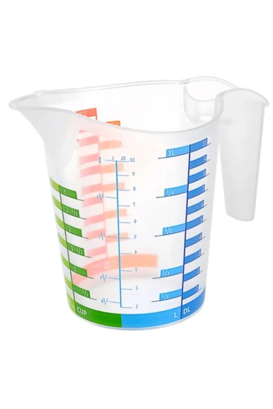 BUFFER® 500 ml Renkli Dereceli Sert Plastik Mutfak Ölçü Kabı - 2