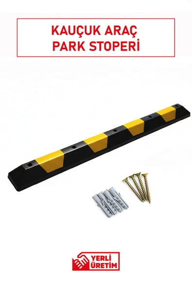 Evelux 12231 UB Araç Stoperi | Reflektif Kauçuk Otopark Stoperi (10×180 cm) - Resim 2