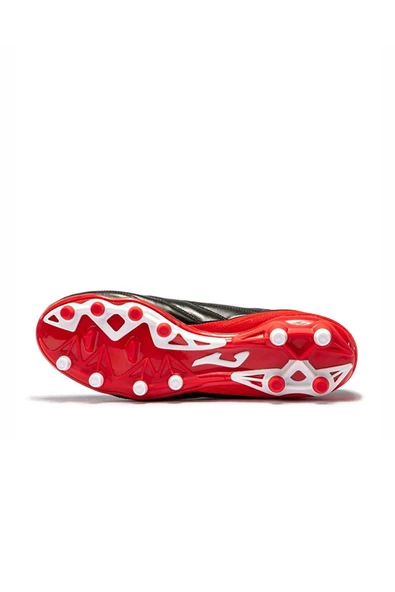 JOMA NUMERO-10 2241 BLACK RED FIRM GROUND Krampon ve Halı Saha Ayakkabısı - Resim 4