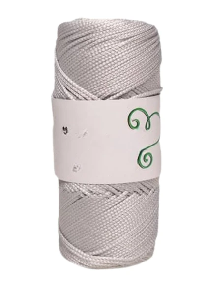 Makrome İpi 3mm Polyester Gri ürün görseli 1