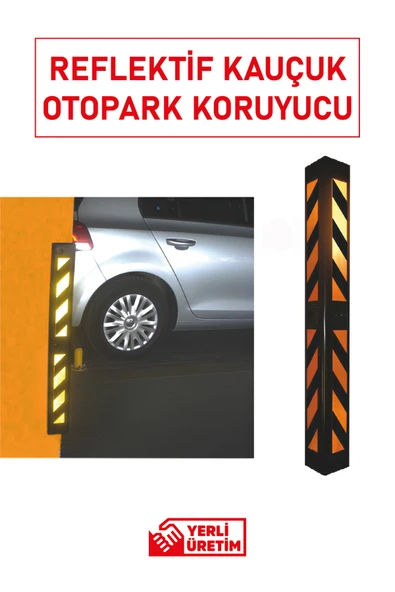 Evelux 12296 UB R Otopark Kolon Köşe Koruyucu | Reflektif Kauçuk Koruma Bandı ürün görseli
