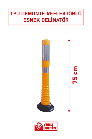 Evelux 22077 UB R TPU Demonte Esnek Delinatör 75 cm x 80 mm | Reflektörlü, Esnek ve Dayanıklı Trafik Ürünü - Resim 2