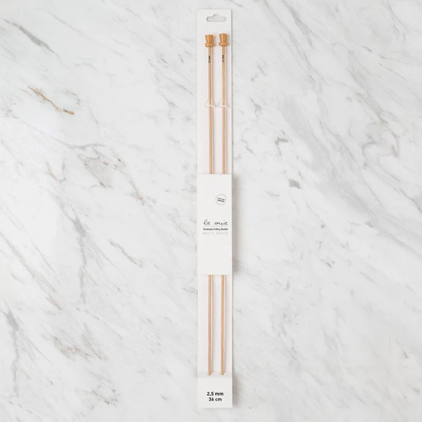 La Mia Whitewood 2.5 mm 36 cm Ahşap Örgü Şişi ürün görseli 1