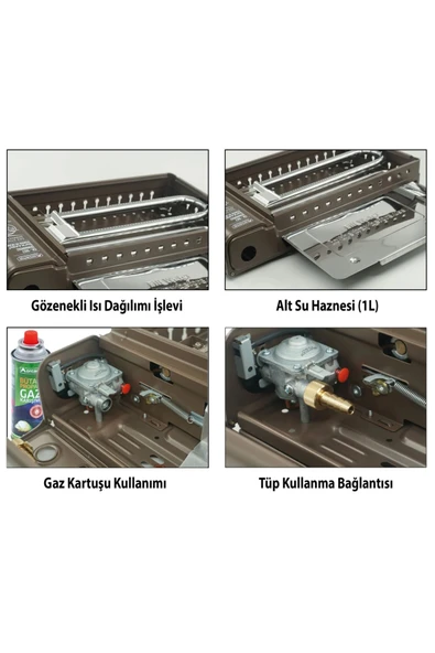Orcamp Portatif Kamp Ocak Izgara Çantalı - Bej - Resim 4