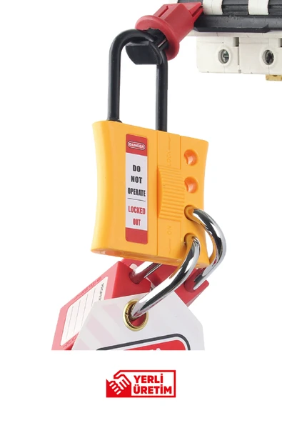 BBU Safety Equipment BBU Safety PH-03 Plastik Kilit Çoklayıcı | 3 mm İnce Çeneli, 6 Kilitli LOTO Güvenlik Aparatı - Resim 2