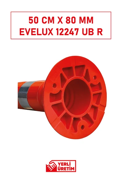 Evelux 12247 UB R Soketli Şerit Ayırıcı Esnek Delinatör (50 cm x 80 mm) | Reflektörlü Trafik Ürünü - Resim 3