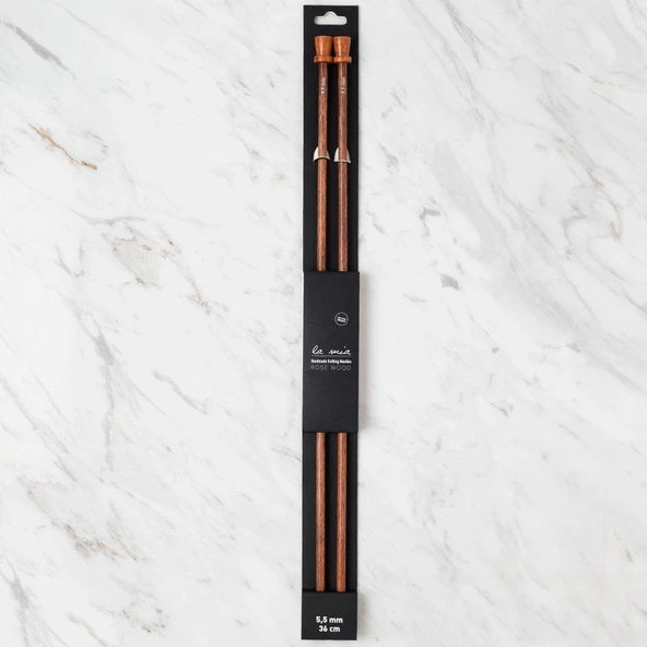 La Mia Rosewood 5.5 mm 36 cm Ahşap Örgü Şişi ürün görseli 1
