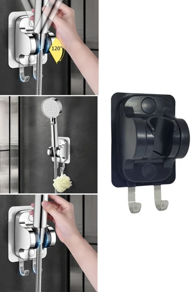 BUFFER® Kendiliğinden Güçlü Yapışkanlı Askılı Duş Başlık Tutucu - 6