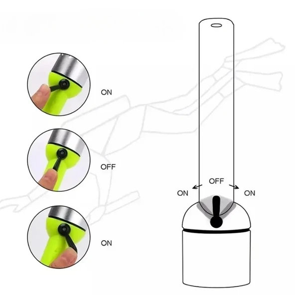 BUFFER® Süper Parlak LED Su Altı Dalış Feneri – Taşınabilir, Su Geçirmez ve Darbeye Dayanıklı El Feneri - 5