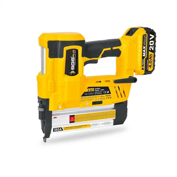 Sgs 5165 Akülü Zımba ve Çivi Çakma Tabanca Makinası 20 Volt - 2