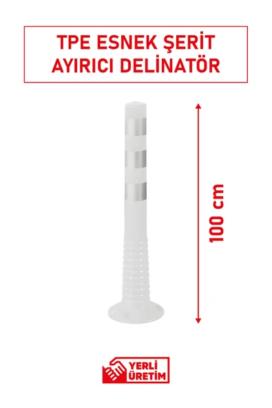 Evelux 22022 TPE S Şerit Ayırıcı Esnek Delinatör 100 cm | Yüksek Esnekliğe Sahip Trafik Ürünü ürün görseli 1