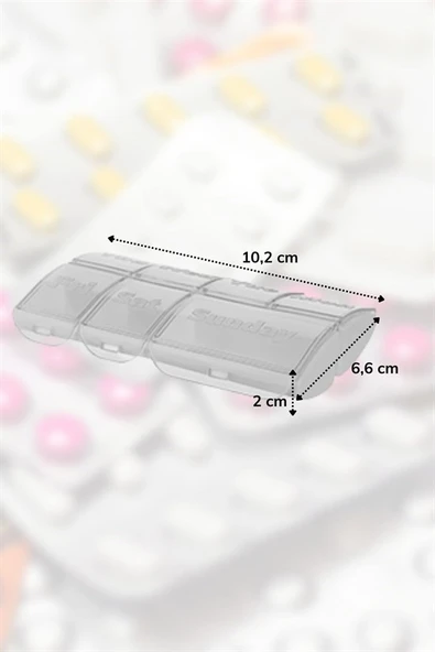 BUFFER® Haftalık 7 Bölmeli İlaç Saklama ve Hatırlatma Kutusu - 6