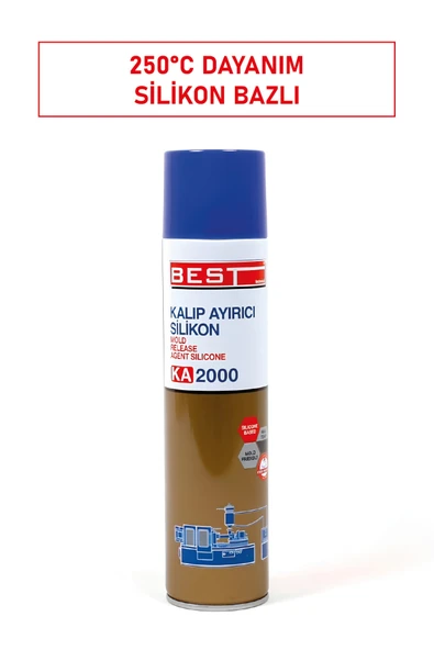 Best KA2000 Kalıp Ayırıcı Silikon Sprey | 400 ml, Silikon Bazlı, 250°C Isı Dayanımlı, Endüstriyel ürün görseli 1