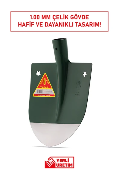 YAPARLAR 4160-C İnşaat Küreği, Sapsız, 1.00 mm Çelik, Elektrostatik Boyalı, Hafif ve Dayanıklı Kürek ürün görseli 1