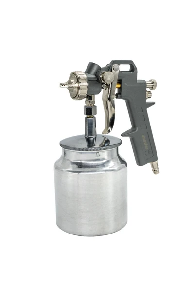 Master 504001 Alttan Depolu Havalı Boya Tabancası | 1.8 mm Meme, 1 Lt Metal Hazne - Resim 2