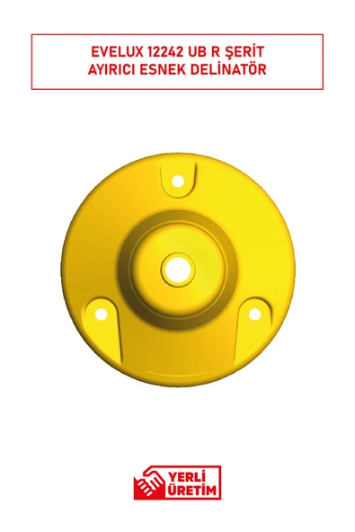 VATAN TRAFİK Evelux 12242 UB R Esnek Şerit Ayırıcı | Yüksek Görünürlük, Reflektörlü, Darbe Dayanımlı Delinatör - Resim 2