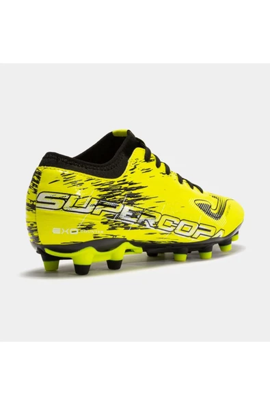 JOMA SUPERCOPA 2301 BLACK LEMON FLUOR FIRM GROUND Krampon ve Halı Saha Ayakkabısı - Resim 2
