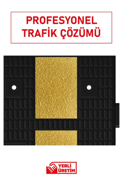 Evelux 12110 YK Kauçuk Şaseli Yol Kasisi + Kapak | Reflektörlü Kapaklı Hız Kesici - Resim 2