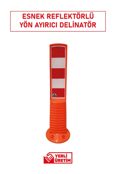 Evelux 22066 UB R Esnek Yön Ayırıcı Delinatör 75 cm | Reflektörlü Trafik Güvenlik Ekipmanı ​ - Resim 2