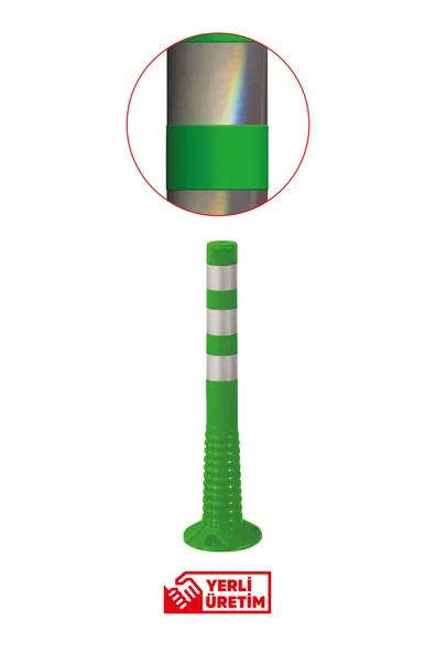 Evelux 22037 UB R TPU-TPE S Şerit Ayırıcı Esnek Delinatör 75 cm (Yeşil) | Reflektörlü Trafik Ürünü ürün görseli 1