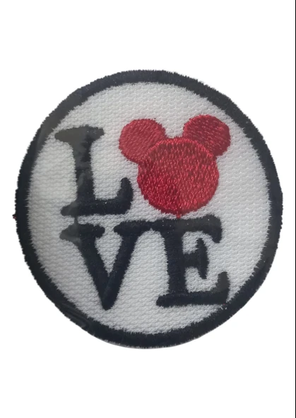 Aplike Ütü İle Yapışan Love Pati Arma 4 cm ürün görseli 1