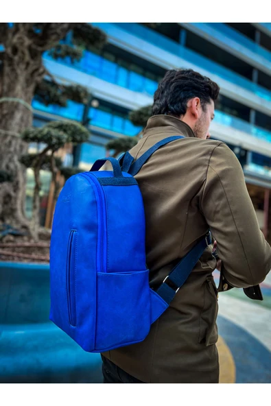 CNT104 - Cilt Erkek Sırt Çantası MAVI - 2