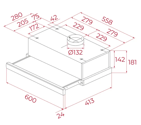 TEKA TL 6310 INOX SÜRGÜLÜ ASPİRATÖR - Resim 3
