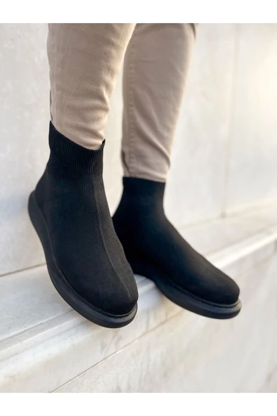 CH207 - TRT Maglieria-T Erkek Ayakkabı SIYAH - Resim 3