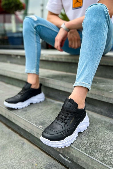 CH089 - CBT Low Top Lace Up Erkek Ayakkabı SIYAH - 4