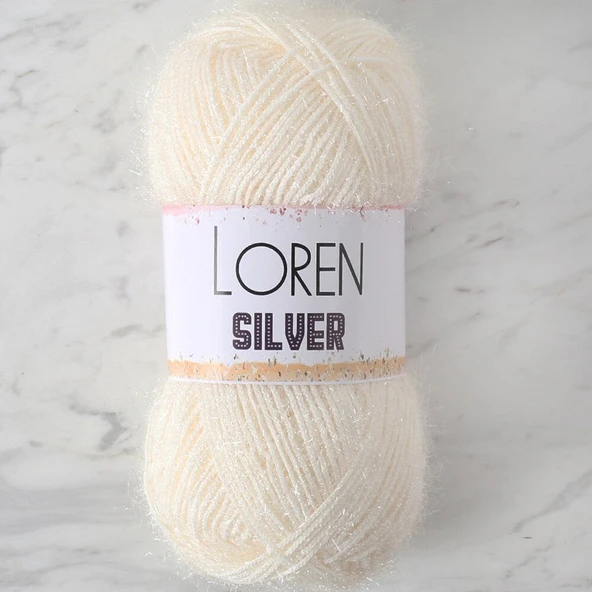 LOREN SILVER BEYAZ EL ÖRGÜ İPİ - RS0064 - 34070 ürün görseli 1