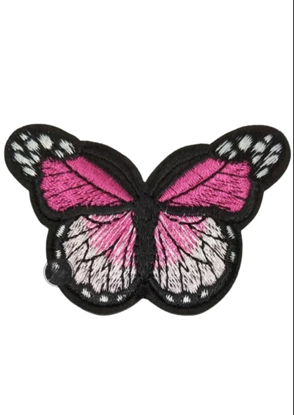 Aplike Ütü İle Yapışan Kelebek Pembe Arma 7x5 cm ürün görseli 1