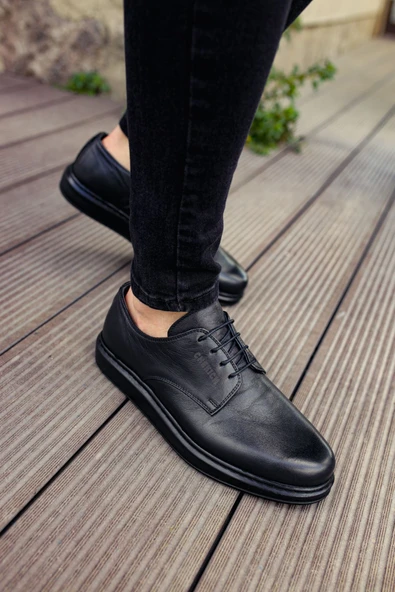 CH003 - DST Classica Pelle Di Cuoio Erkek Ayakkabı SIYAH ürün görseli 1