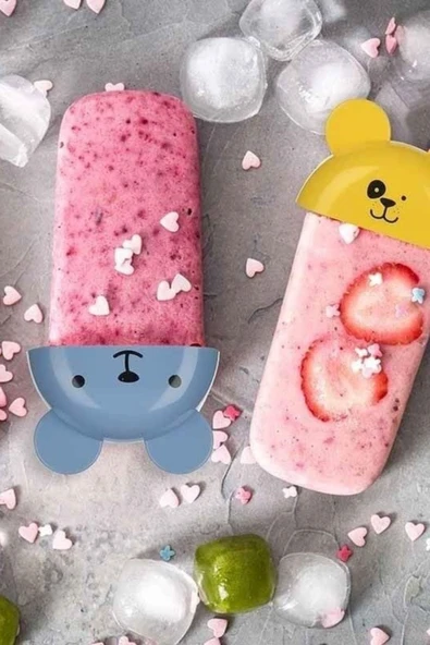 BUFFER® 4'lü Kolay Şekillendirici Sevimli Çocuk Meybuz & Dondurma Kalıbı AP-9179 - 8