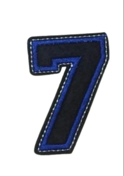 Aplike Ütü İle Yapışan 7  Rakamı  Arma 2x5 cm ürün görseli 1
