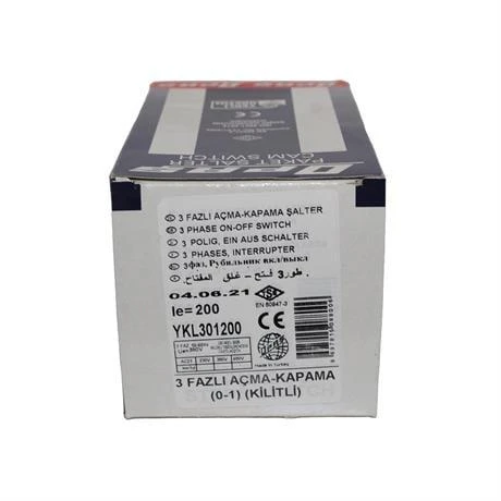 Opaş 3x200A 0-1 Aç-Kapa Kilitli Pako Şalter - YKL301200 - Resim 4