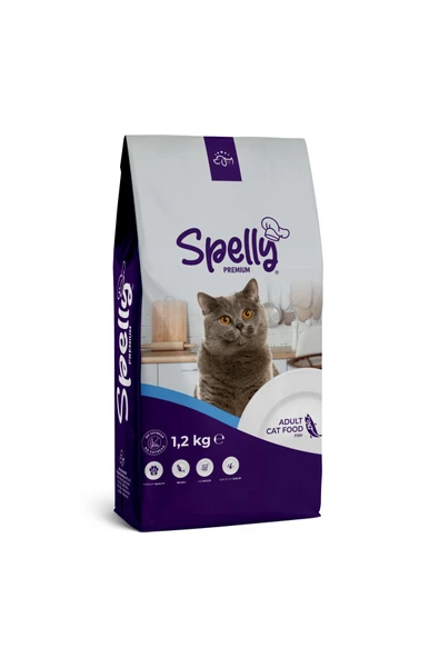 SPELLY Yetişkin Kedi Maması Balıklı (1,2Kg) ürün görseli