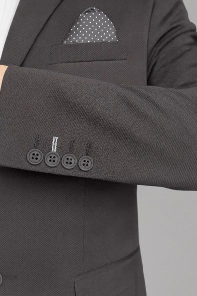 Erkek Siyah Blazer Ceket – İtalyan Kesim, Tek Düğmeli, Tek Yırtmaçlı Şık Klasik Model - Resim 4