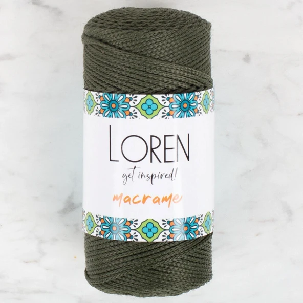 Loren Macrame Asker Yeşili El Örgü İpi - RM 0195 - 34337 ürün görseli 1