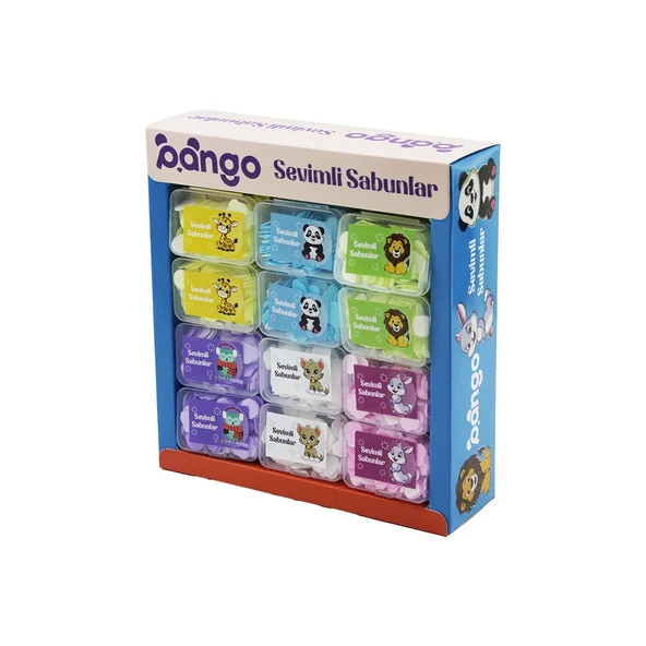 36 KUTU SEVİMLİ SABUNLAR MİNİ=1.2-1.5CM SEYAHAT - PİKNİK - OKULDA 160PCS ± 10 MİX:KALP- YUVARLAK-ÇİÇEK (5250)