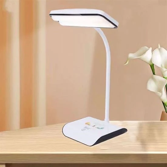 BUFFER® Şarjlı Oynar Esnek Başlıklı Dokunmatik 3 Farklı Modda Yanan Kaymaz Taban LED Masa Lambası - 2