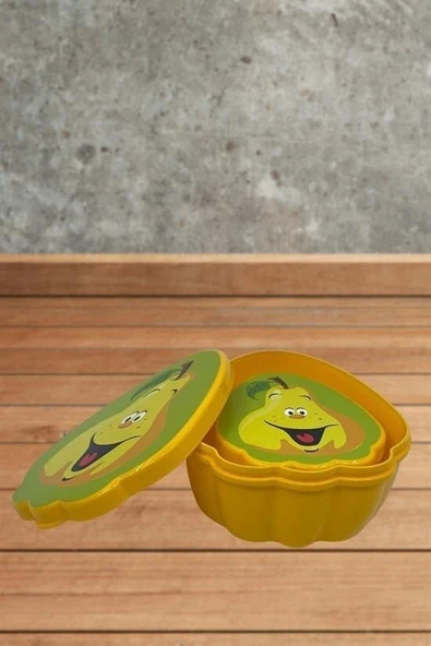 BUFFER® 2'li İç İçe Geçebilen Armut Model Saklama ve Beslenme Kabı Seti (550 ml + 250 ml) - 6