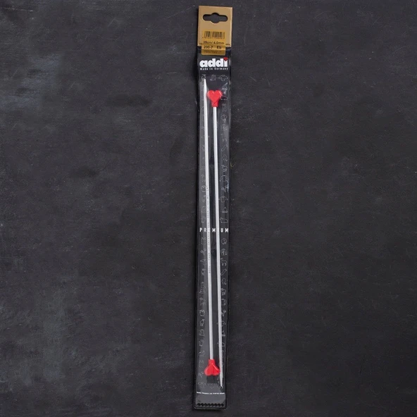 Addi Kalpli 4mm 35cm Klasik Alüminyum Örgü Şişi - ürün görseli 1