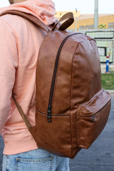 CNT006 - Cilt Deri Erkek Sırt Çantası TABA - 3