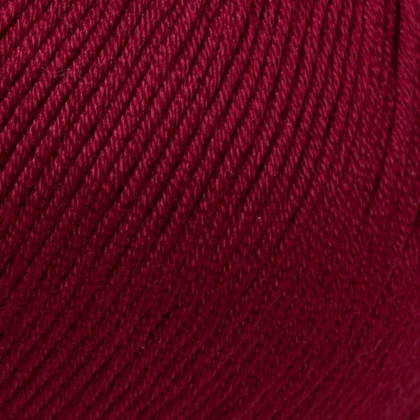 La Mia Mercerized Cotton Bordo El Örgü İpi - 23 - 33596 - Resim 2