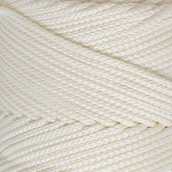 Loren Polyester Soft Macrame Krem El Örgü İpi - LM003 - 34427 - 2